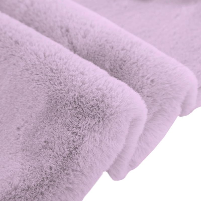 Image of Rabbit Fur Area Rug 6x8 Ft | Super Soft Plush Carpet with Anti-Slip Backing | Washable Luxury Rug for Bedroom, Living Room & Home Decor