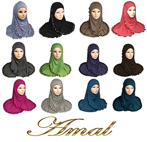 Amal Muslim Hijab Amira Islamic Scarf for Women Cotton USA Collors3