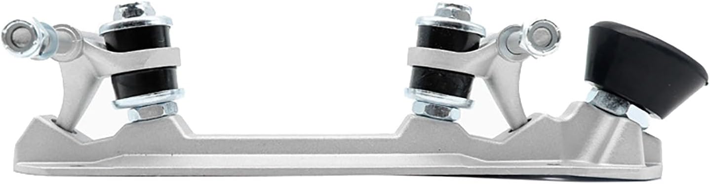 Roller Skate Plates And Trucks Aluminum Four-Wheel Two-Row Roller Skate Bracket Roller Skate Base Kit for Shoe Modification with Brake Head Parts,D-25.4CM