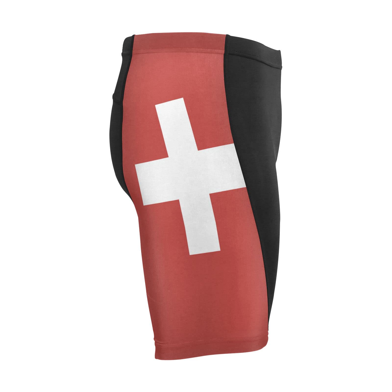 Switzerland Flag Men's Bike Shorts Padded Cycling Bicycle Biking Shorts Tight Multicolor