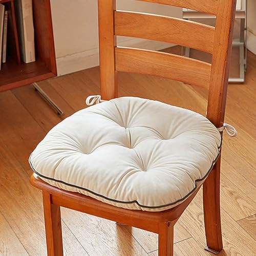 Cojines para sillas de comedor, material de terciopelo en forma de U con lazos antideslizantes, cómodas almohadillas gruesas para uso en interiores