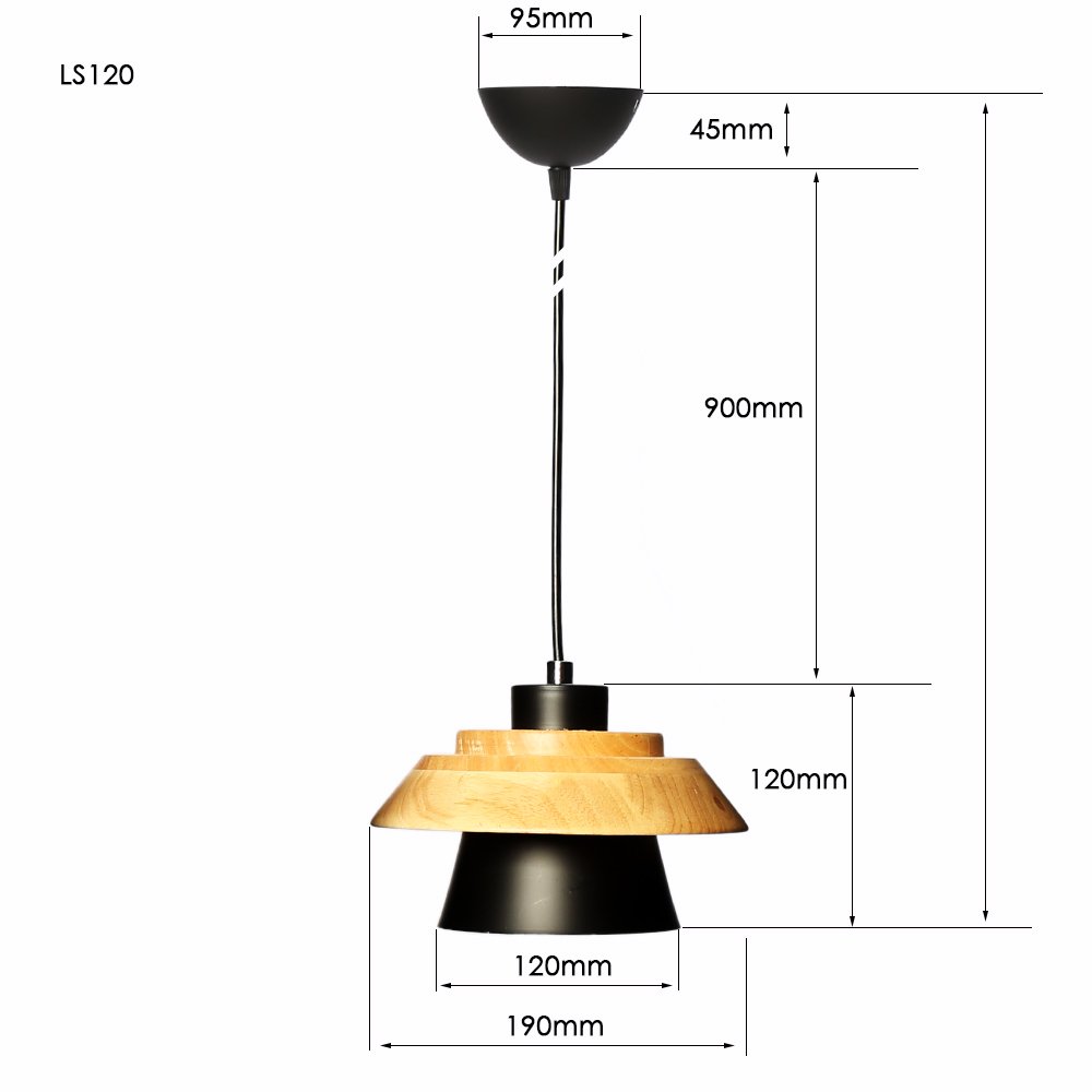 Moderne Pendelleuchte Fürs Esszimmer: Naturholz & Weiß Metall, E27, 110-240V, 90cm Kabel – Schick & Funktional