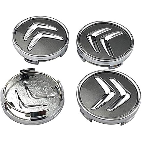 MISSLYY 4pcs Car Hub Caps for Citroen C2 C3 C4 C5 C1 Elysee Berling Xsara Picasso Saxo Cactus Ds3 Ds4 Ds6,Auto Logo Wheel Center Cover Sunscreen Waterproof Styling Accessories,60mm Cover