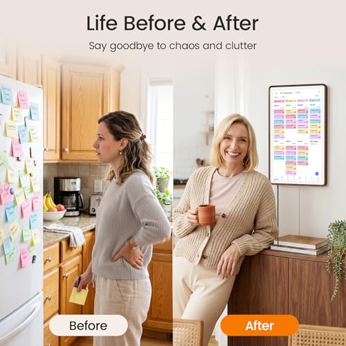 Image of Dragon Touch 15.6 inch Digital Calendar Chore Chart - Digital Picture Frame, Smart Family Planner, Hearth Display Desk Digital Calendar Best Gift for Women, Mom,Christmas, Wedding
