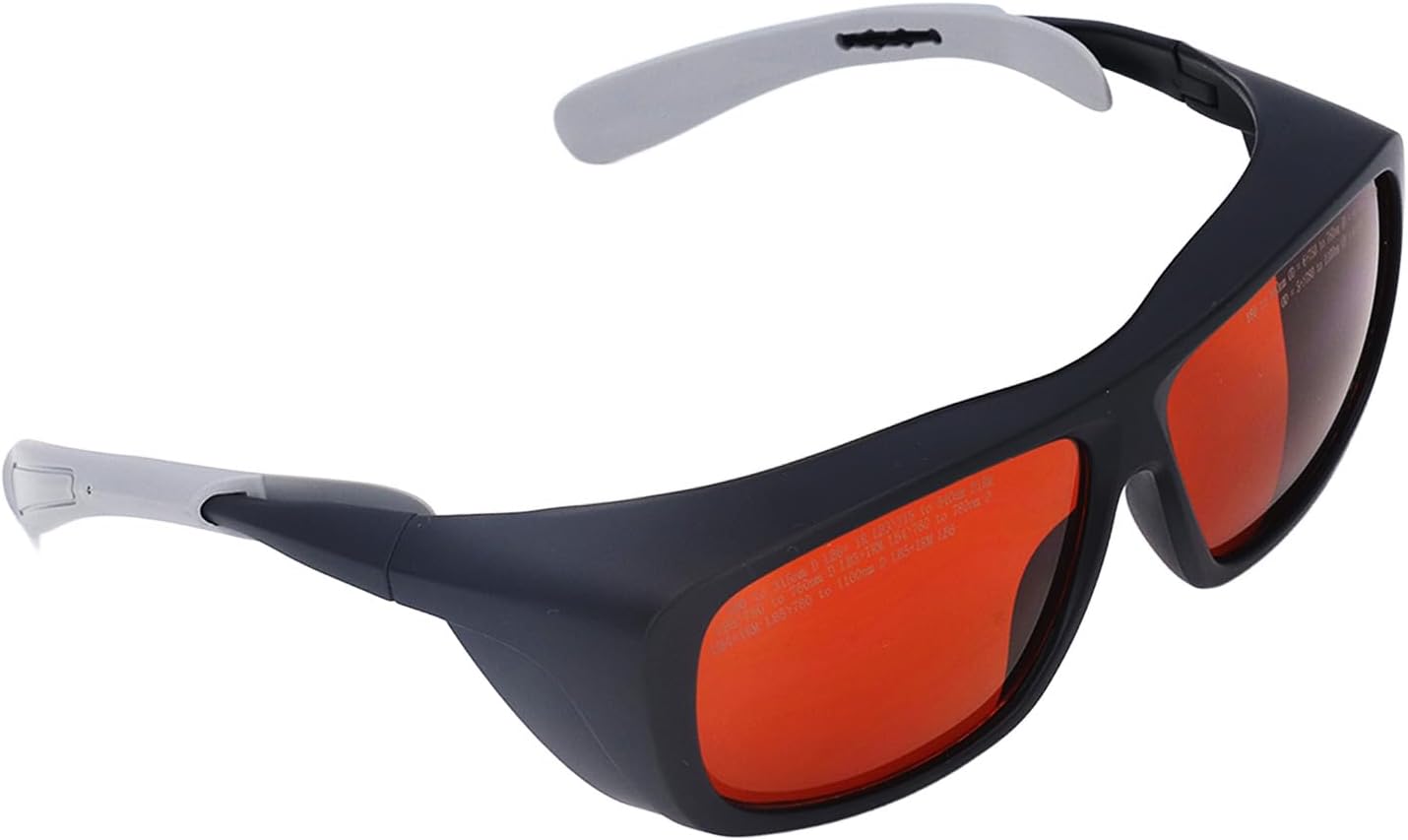 Eye Safety Glasses PC Eye Protection Goggles Efficiently Filters Light Odor Eye Protection for Fiber Optic Technicians Comfortable Wear Easy to Clean (Black)