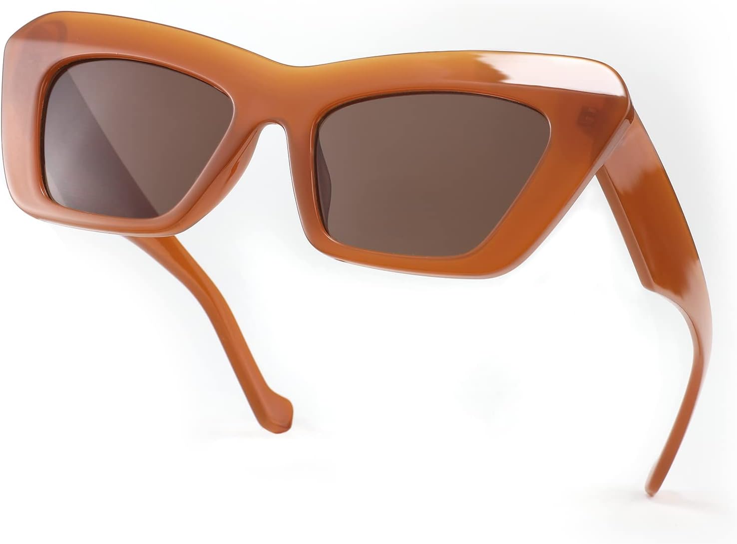 FEISEDY Women Men Retro Vintage Cat Eye Square 90s Sunglasses Jelly Colored Classic 70s Eyewear B2902 - Image 5