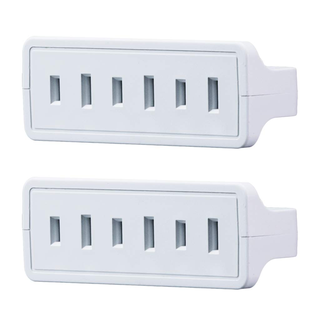(2 pack) 3 Outlet Swivel Plug Taps UL