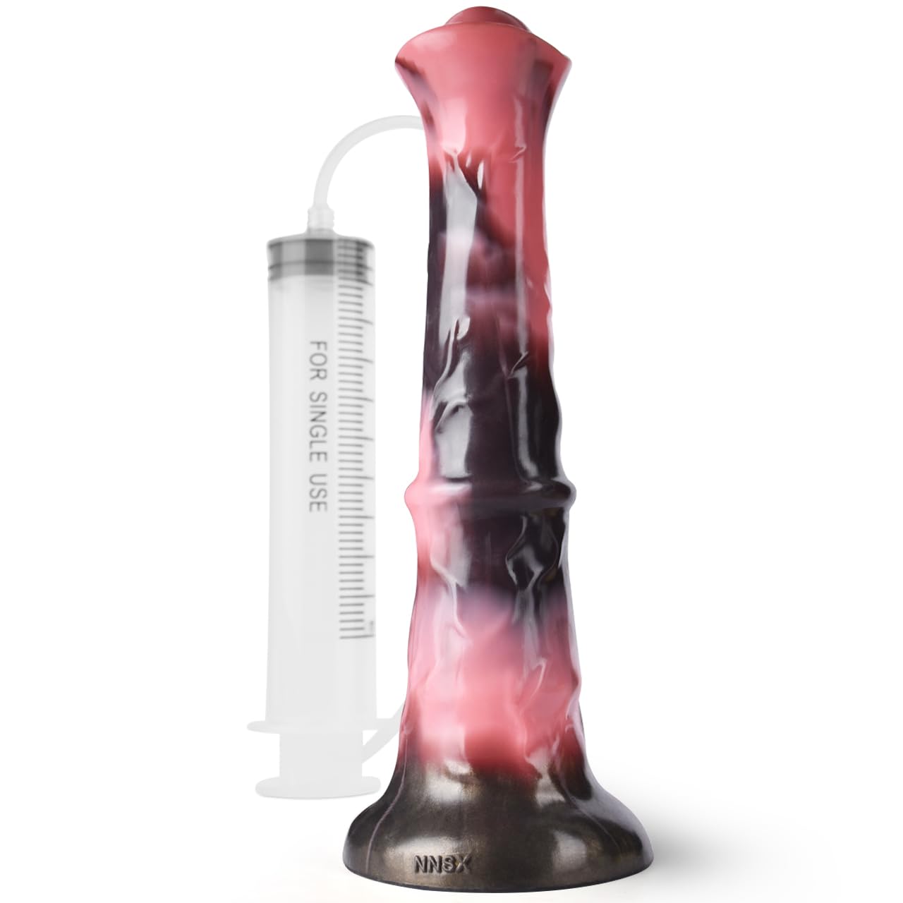 NNSX Fancy Knight long dildo dong,go deep satisfaction XL sex toy,10'' insertable YIFF fetish dildo,silicone masturbation device for fandom fantasy or soft SM penetration (With Tube Pump)