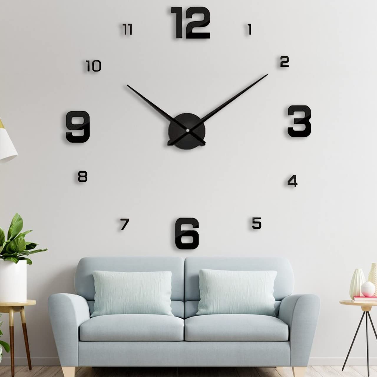 Buy GLAANE 3D Wall ClockFrameless DIY Large Wall Clock Stickers