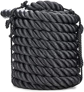 ZELUS Unisex Battle Rope and Anchor Strap Kit, Black, 1.5 X 30ft EU