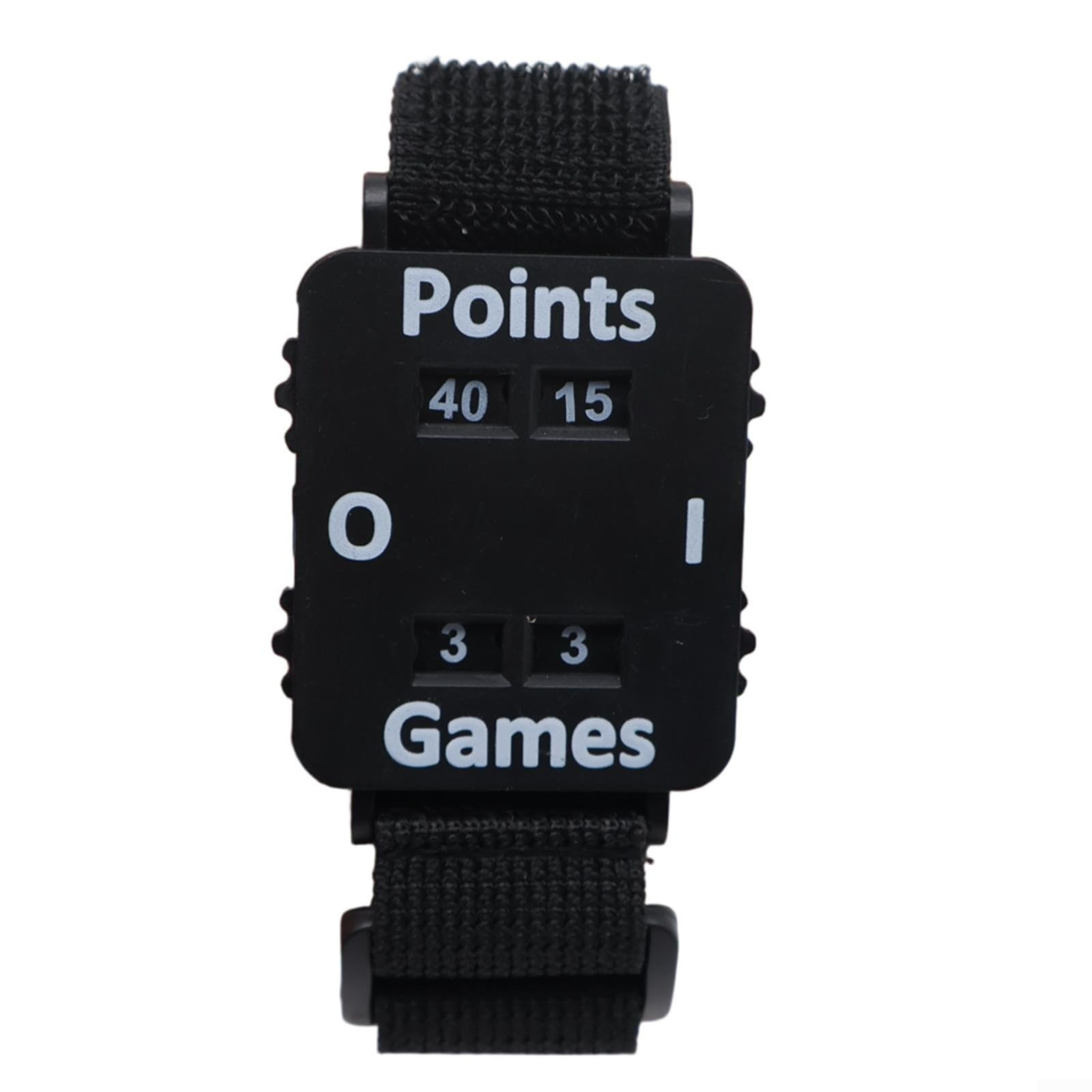 Bracelet réglable pour tennis et sport, compteur d'affichage, sangle en résine, 30x4,5x3 cm, noir
