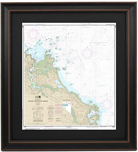 Framed Nautical Map 13269 : Cohasset and Scituate Harbors- Poster Size. Handmade in USA