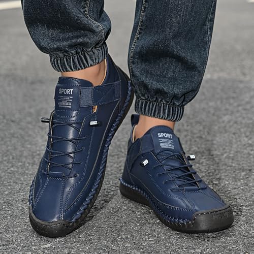 Image of Womens Casual Shoes Ankle Chukka Boots Slip On Breathable Loafers Handmade Fashion Sneakers Mid top Walking Driving Flats Shoes