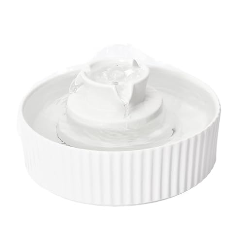 Pet Water Bottles Pet Water Dispenser Ceramic Cake Cycle Automatically Cat Dog Birdbath for Power Supply Water Supply