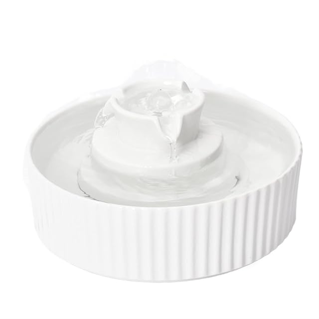 Pet Water Bottles Pet Water Dispenser Ceramic Cake Cycle Automatically Cat Dog Birdbath for Power Supply Water Supply