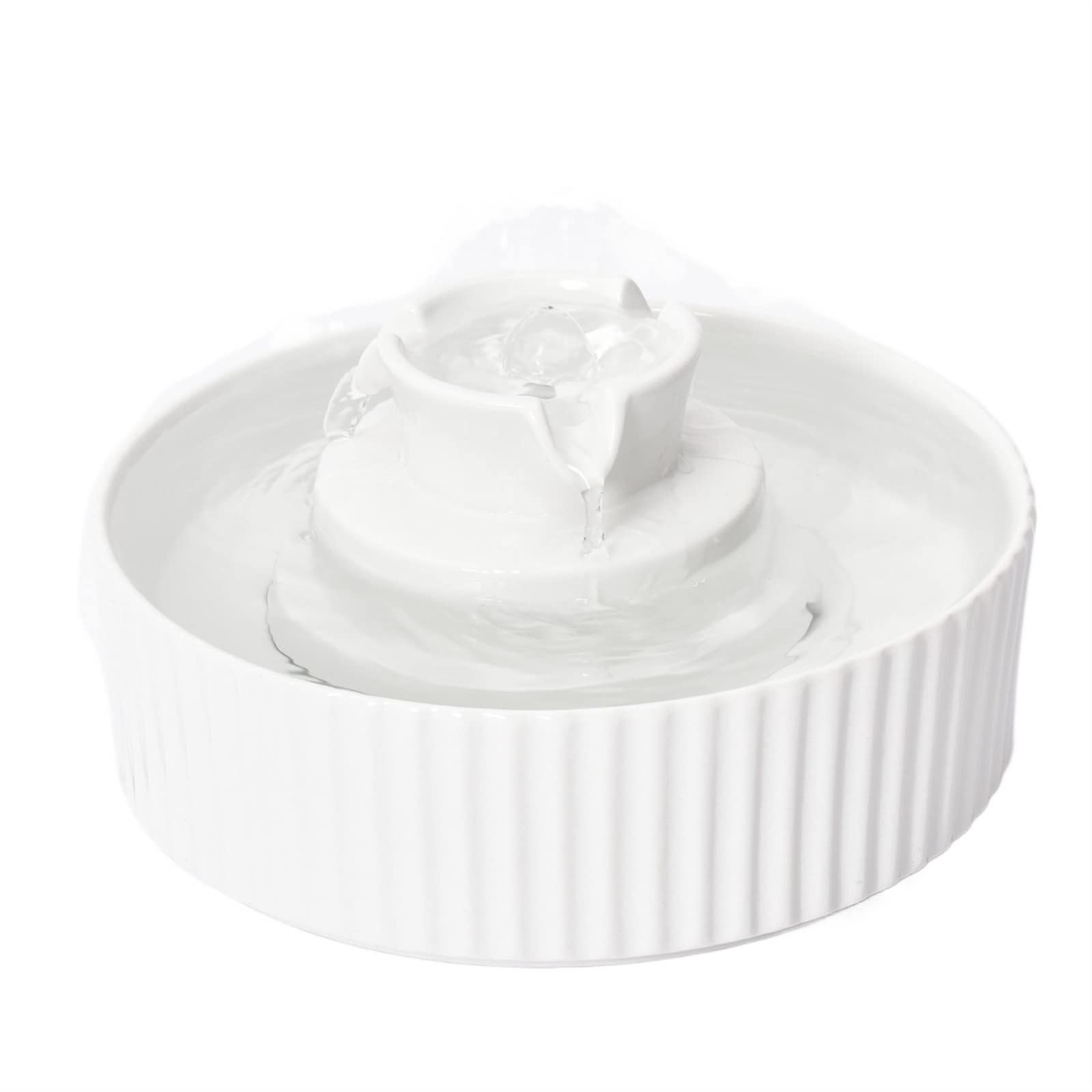 Pet Water Bottles Pet Water Dispenser Ceramic Cake Cycle Automatically Cat Dog Birdbath for Power Supply Water Supply