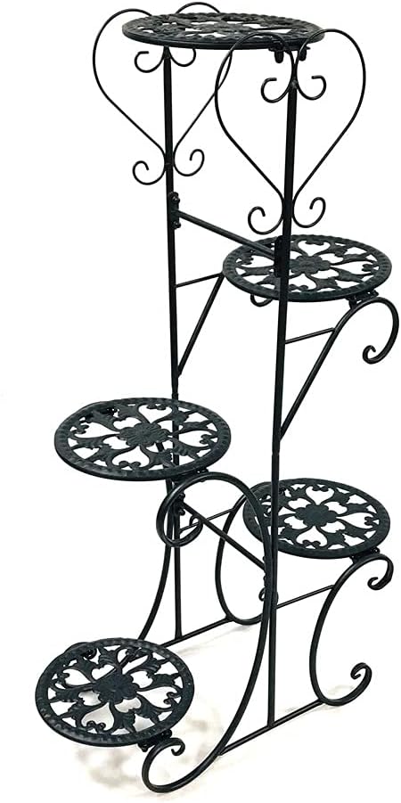 5 Tiers Flower Rack Plant Stand Multi Flower Stand Bonsai Display Shelf Yard Garden Patioe(D)