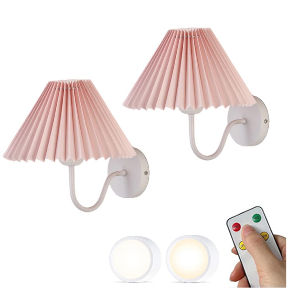 Lámpara de pared nórdica blanca con acabados textiles de alta calidad para interiores