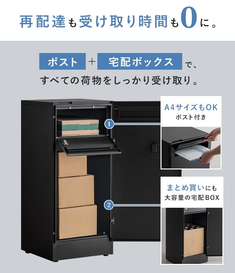 Amazon.co.jp: エア・リゾーム 複数投函OK 宅配ボックス ポスト一体型