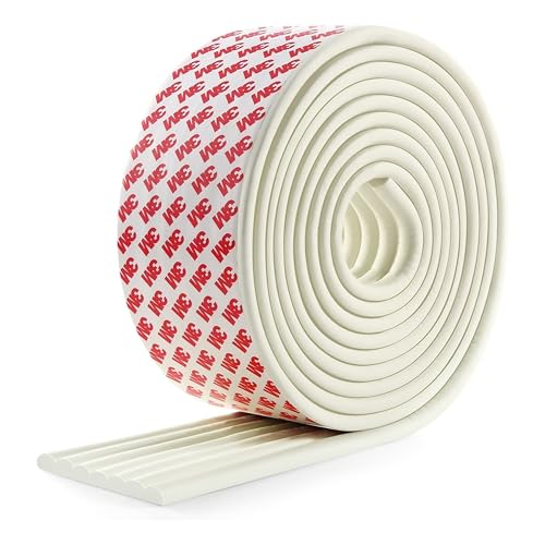 Image of KIDS STATION Baby Proofing Edge Guard for Kids Safety, Minimal Wrinkle, Zero Damage to Furniture Upon Installation, Made in India Rubber Edge (5mts, W-Shape, Off-White)