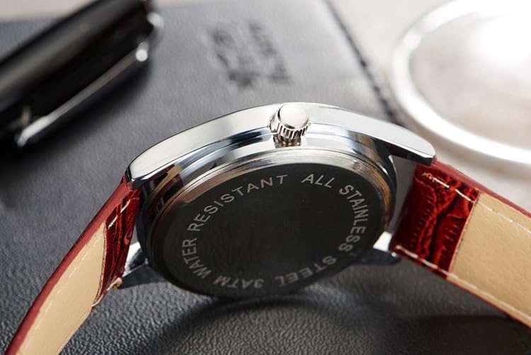 Miniatura 3 de Men Watch Casual Waterproof Quartz Watches Clock Date Classic Business Brown Leather Christmas Wristwatch Study on The Ship Esmeralda - Ioannis