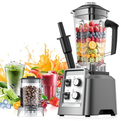 Blender for Smoothies, Blender with 68Oz. Pitcher & 20Oz. Grinder, 28000 RPM Blenders for Kitchen, Ice Crushing, Frozen Fruits, Blending