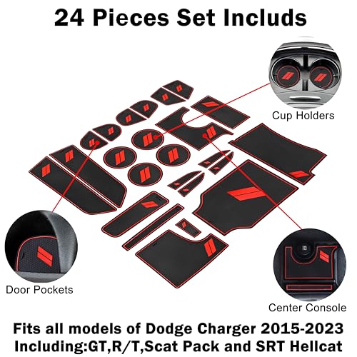 Portavasos Antideslizante para Dodge Charger 24PC miniatura 3