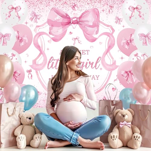 Fondo rosa para baby shower 7x5 pies miniatura 5