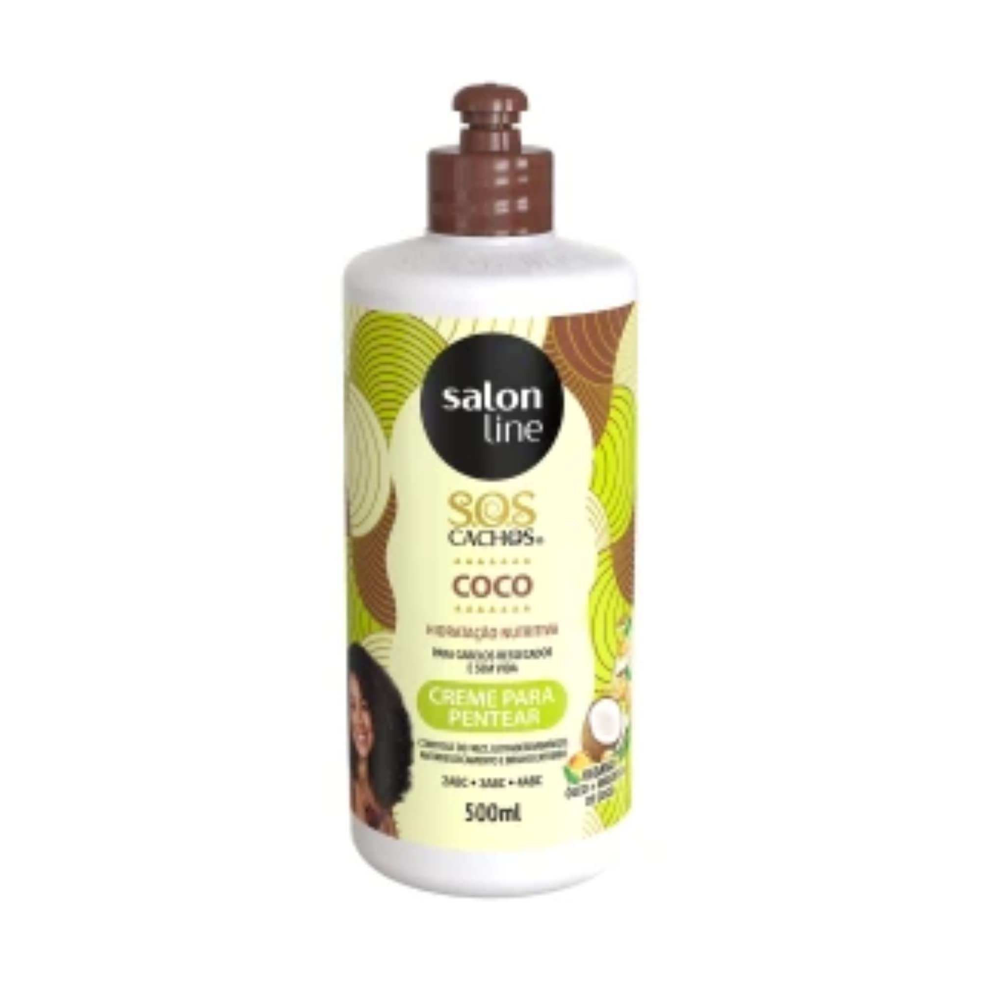 Linha Tratamento (SOS Cachos) Salon Line - Creme para Pentear de Coco Tratamento Profundo 500 Ml - (Salon Line Treatment (SOS Curls) Collection - Deep Treatment Coconut Combing Cream 16.9 Fl Oz)