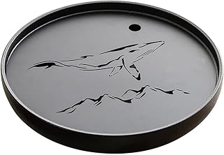 Mini Bandeja De Té Chino De Bambú, Bandeja for Servir Té GongFu De Bambú Con Drenaje Extraíble Bandeja for Servir Kungfu Mesa De Centro De Depósito De Cerámica for Té Adecuada for Escritorio, Negro,30