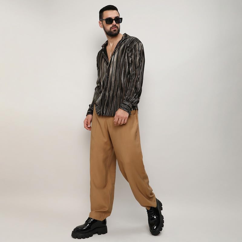 Image of CAHOOT Men's Shirt for Casual Wear | Spread Collar | Short Sleeve | Regular Fit | Button Closure | Shirt Crafted with Comfort Fit for Casual Wear