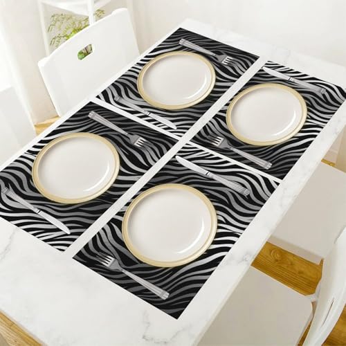 Sets de table zèbre en PVC pour une cuisine et terrasse design - 7