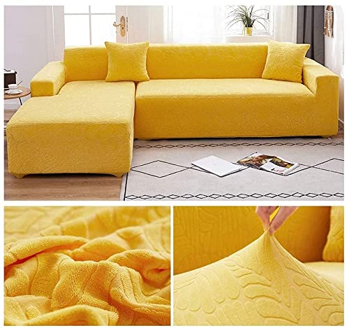 Housse de canapé élastique en forme de L extensible pour canapé sectionnel