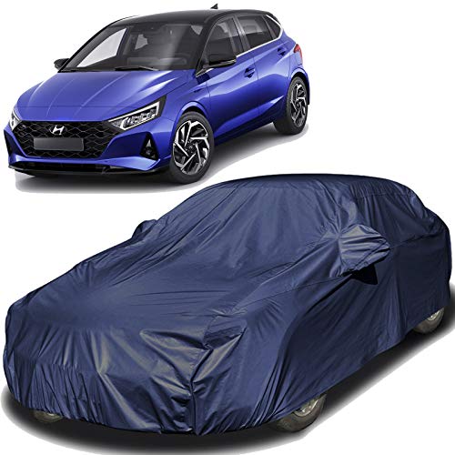 Image of Autofact Car Body Cover Compatible for New Hyundai Elite I20 2021 Onwards with Mirror Pockets (Navy Blue)