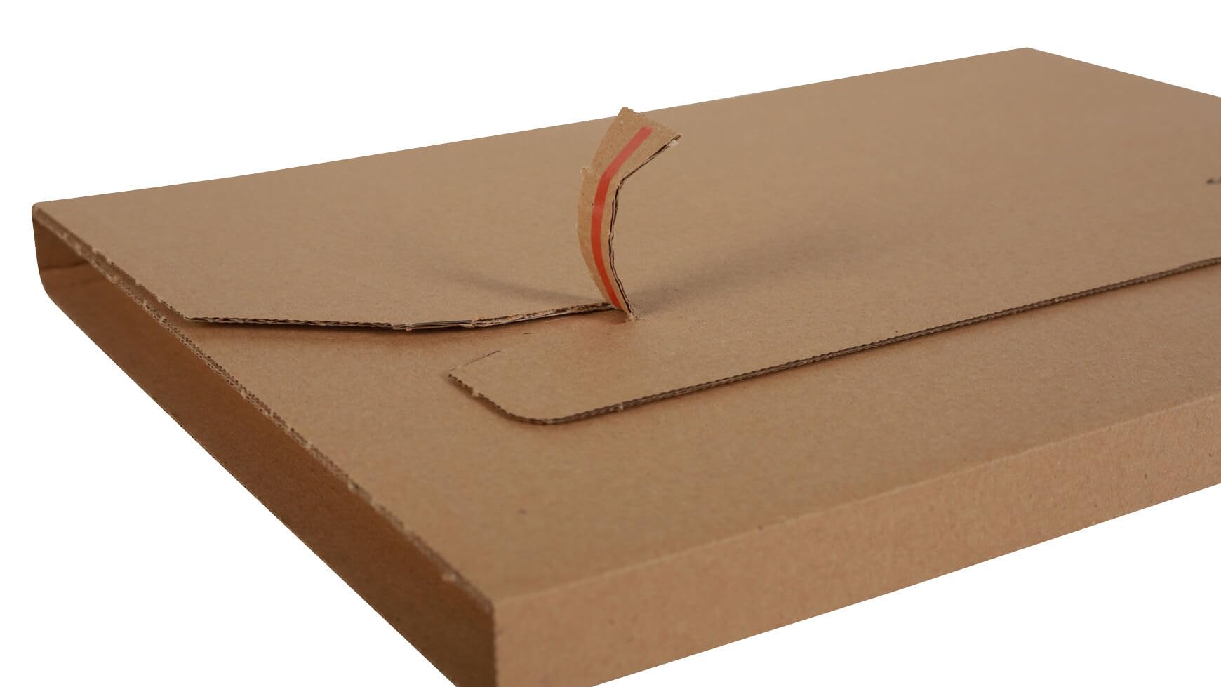 100x Buchverpackung "Light" 260 x 170 x 60 mm A5 Selbstklebestreifen Braun Wickelverpackung Universalverpackung