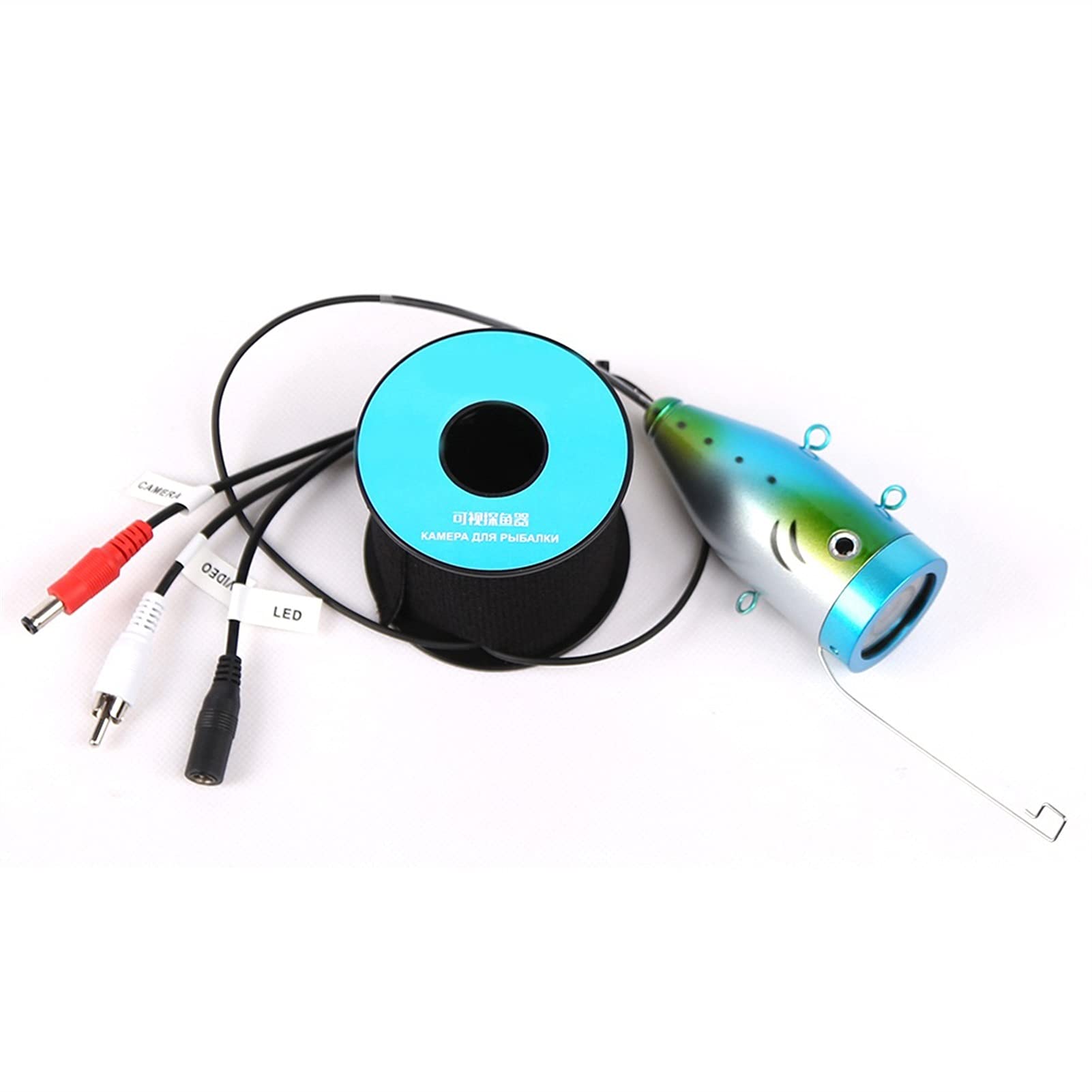 Podwodna Echosonda, Pojedyncze podwodne akcesoria do kręgosłupa rybackiego na 7-calowy Fish Fisher 12 LED IR. Lampa podczerwień lub jasny biały PROWADZONY(80m cable white LED)