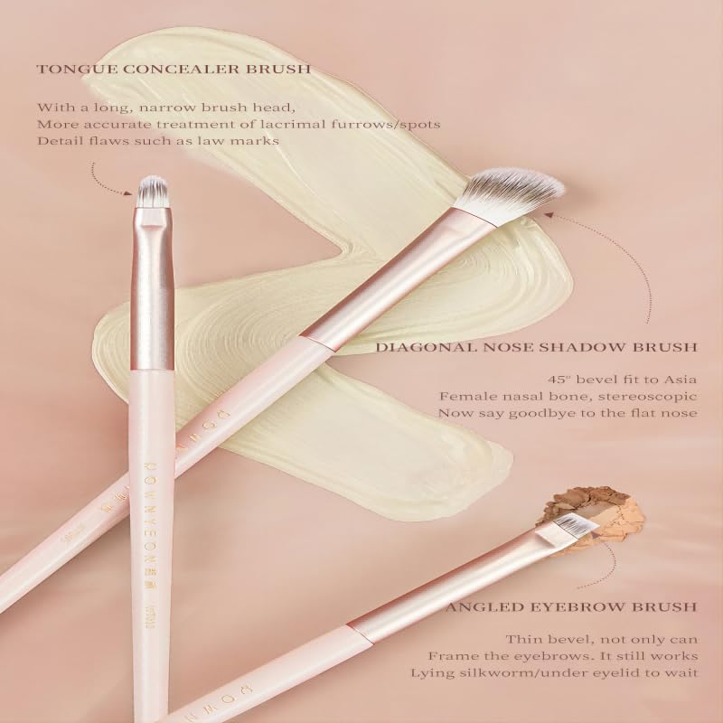 Miniatura 6 de RIJAHO Set de regalo de brochas de maquillaje 11 piezas de maquillaje profesional cepillo kabuki sintético avanzado conjunto de brochas de