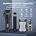 HIENA PRO Professional Hair Clippers Men, Complete Barber Kit, Cordless Hair Clippers, Beard Trimmer, Aluminium Foil Shaver and Nose Hair Clippers Type-C Rechargeable Barber Clippers with LED Display