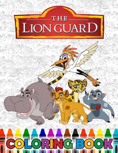 Lion's coloring book: 50 JUMBO Drawing Pages Of Kawaii Cute Gu-ard's Animals for Kids