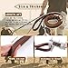 MERUOGKAR Leather Dog Leash 6ft x 3/4 inch,Strong Heavy Duty Genuine Leather Braided Dog Training Leash, Soft and Comfortable Leather Leash for Large Dogs, Medium Small Dogs (Brown, 6FT*3/4in)