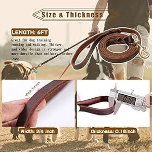 Leather Dog Leash 6ft X 34 Inchstrong Heavy Duty Genuine Leather Braided Dog Training Leash Soft and Comfortable Leather Leash for Large Dogs Medium Small Dogs brown Cucciolini Doodles Leather dog leash 6ft x 34 inchstrong heavy duty genuine leather braided dog training leash soft and comfortable leather leash for large dogs medium small dogs brown cucciolini doodles