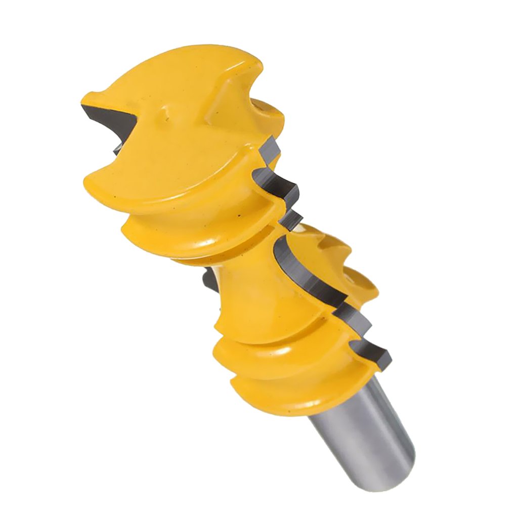 Magideal 1/2'' Shank Rail and Stile Router Bits Carpentry Chisel Cutter -Yellow