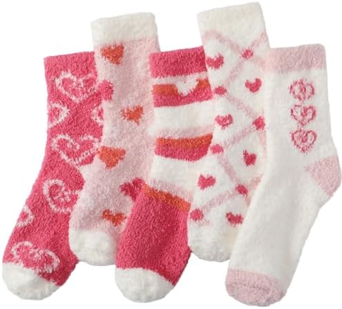 Clothirily Fuzzy Socks for Women, Fluffy Socks Womens, Soft Cozy Slipper Sock for Women, Warm Womens Winter Sleeping Sock