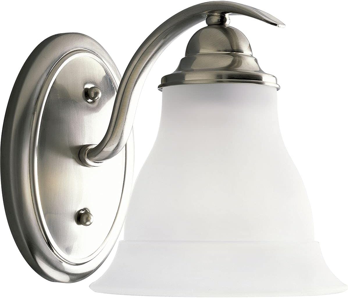 One-Day Sale: Up to 80% Off Progress Lighting P3190-09 1-Light Bath Bracket, Brushed Nickel
