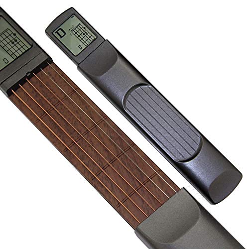 KKmoon SOLO Tela Eletrônica Guitar Chord Trainer Portátil Modelo De Bolso De Madeira Exercício Guita