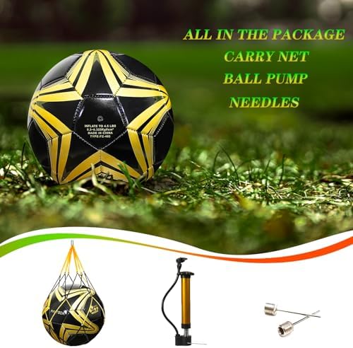 Fantecia Size 5 Soccer Ball, Official Match Weight Futsal Ball, Professional Outdoor and Indoor Soccer Ball for Youth & Adult. - 5