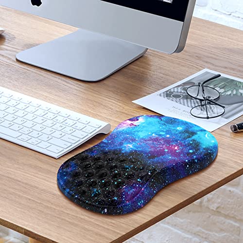 Icasso Ergonomic Mouse Pad Wrist Support, Wrist Rest, Comfortable Computer Gel Mouse Pad For Laptop, Memory Foam,Pain Relief Mousepad With Non-Slip Pu Base For Office Home (Galaxy) #TOP6
