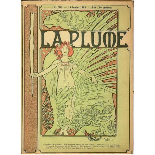 Toile La Plume de Mucha prete a encadrer pour sublimer votre bureau et salon