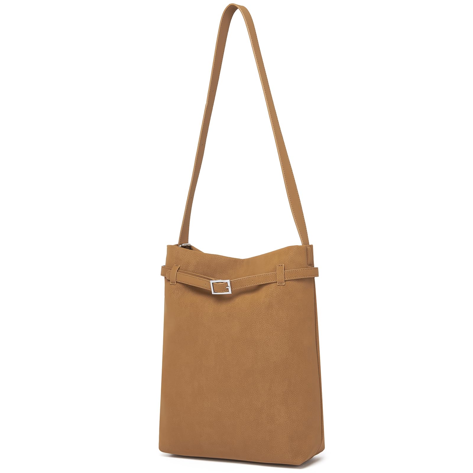 Miss Lulu Handbag Women's Large Shopper Bag Tote Bag Handbag Soft PU Leather Medium Shoulder Bag, 2-4 Brown, Einheitsgröße