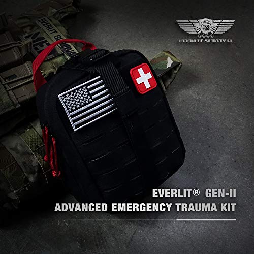 EVERLIT Advanced Emergency Trauma Kit, CAT GEN-7 Tourniquet Mil-Spec Nylon Laser Cut Pouch with 36" Splint, Military Combat Tactical IFAK for First Aid Response Bleeding Control - Image 4